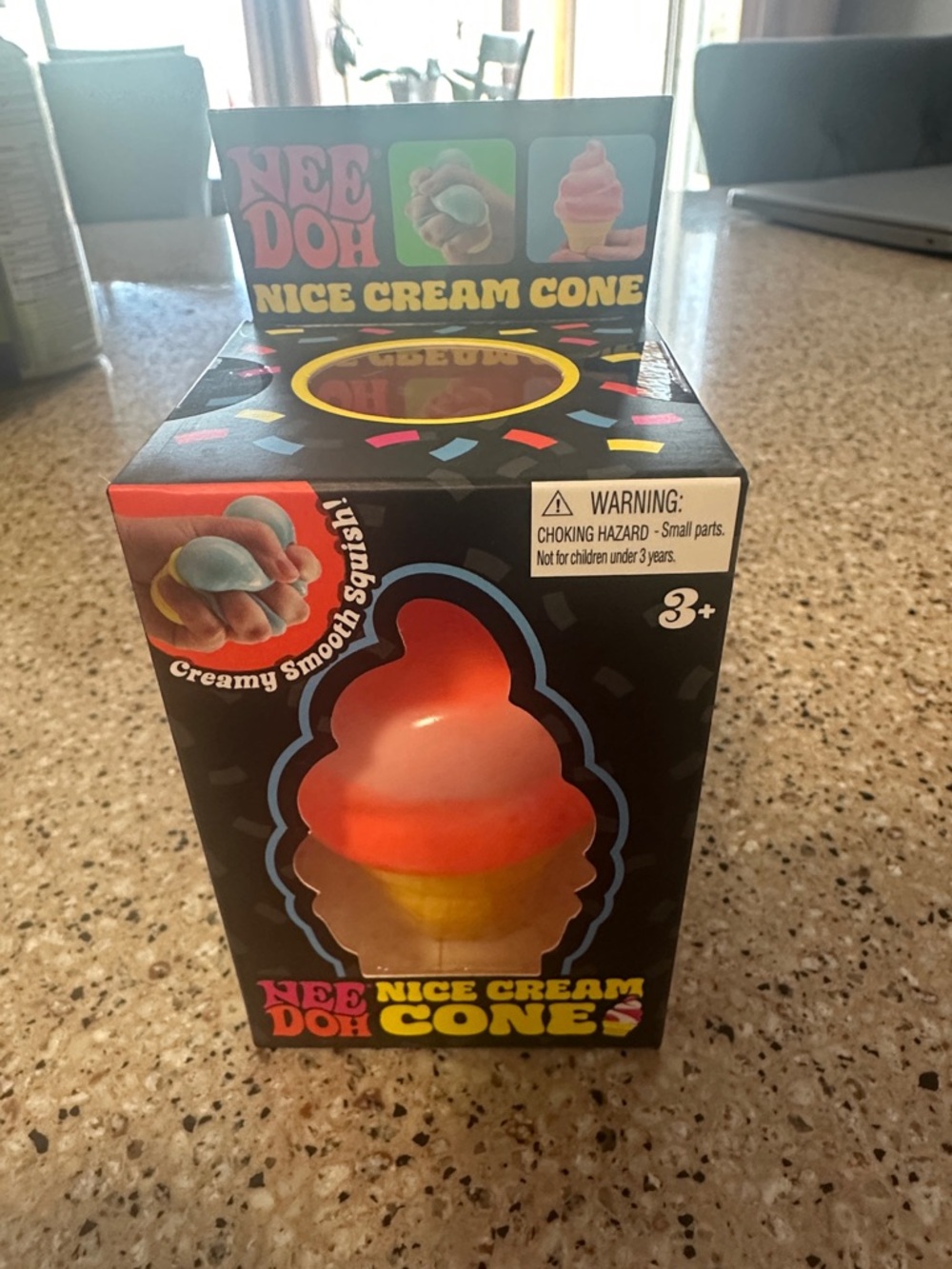 Needoh Ice Cream Cone Squishy Toy - Orange and Yellow